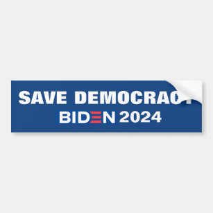SAVE DEMOCRACY BIDDEN 2024 BUMPER STICKER