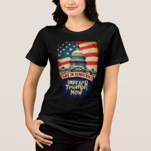 Save Democracy Impeach Trump Tri-Blend Shirt