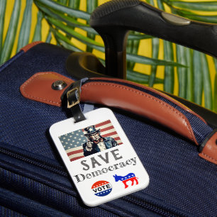 Save Democracy Luggage Tag