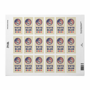 Save Democracy Vote Blue 2024 Election Label
