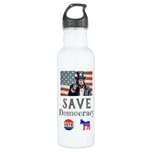 Save Democracy Water Bottle