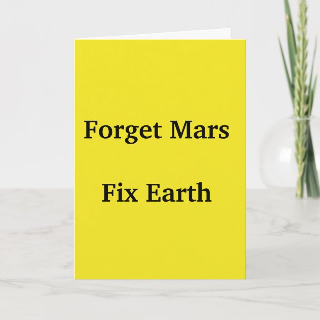 Save Earth Card (Front)