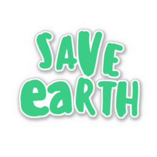 Save Earth day Typography, Eco Environmental 