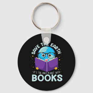 Save Earth It´s Only Planet With Books Reader Eart Key Ring