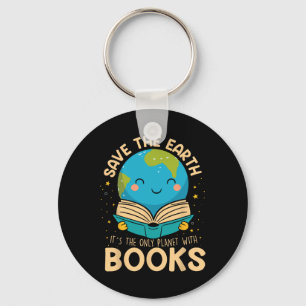 Save Earth It´s Only Planet With Books Reader Eart Key Ring
