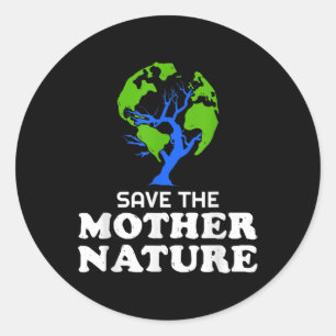 Save Earth Planet Animal Welfare Environmental Pro Classic Round Sticker