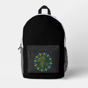 save earth printed backpack