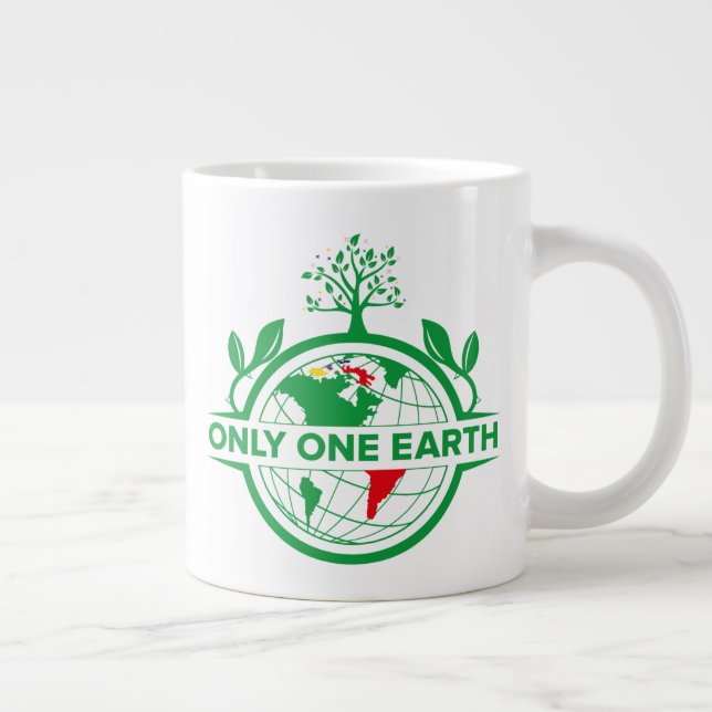 Save earth Save life Large Coffee Mug (Right)