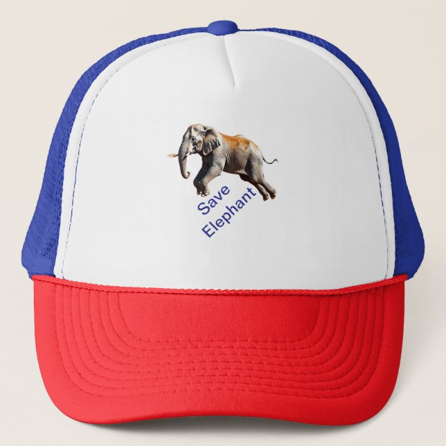 Save Elephant  Trucker Hat (Front)