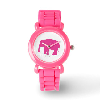 Save-Elephants.com Girls Pink Elephant Watch