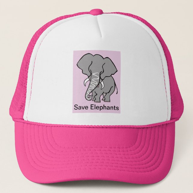 Save ELEPHANTS-Endangered species- Africa Trucker Hat (Front)