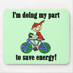 Save Energy Environmental Tshirts and Gifts Mouse Pad