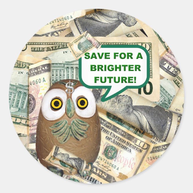 SAVE!   ~ Envelope Sealers/Stickers Classic Round Sticker (Front)