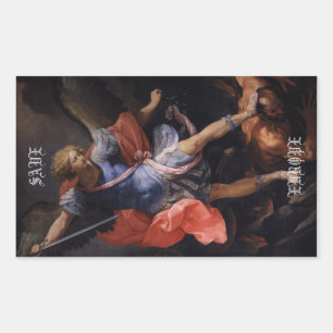 "SAVE EUROPE" Archangel Michael  Rectangular Sticker
