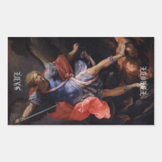 "SAVE EUROPE" Archangel Michael Rectangular Sticker