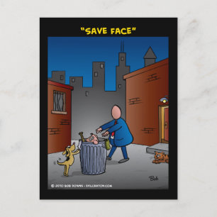 "Save Face" Postcard