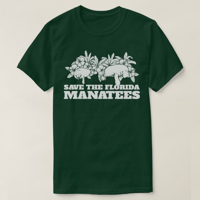 Save Florida Manatees Floaty Potato Sea Cow1 T-Shirt (Design Front)