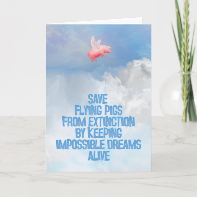 Save Flying Pigs Card (Front)