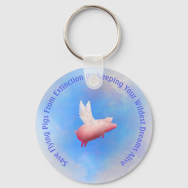 Save Flying Pigs Key Ring (Front)