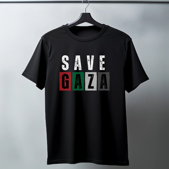 SAVE GAZA black t-shirt for man (Creator Uploaded)