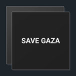 Save Gaza black white custom text magnetic card<br><div class="desc">Save Gaza black and white custom text simple minimalist modern elegant magnet / magnetic card.
Fully customisable white text,  or you can just delete it,  on black solid colour background. Colours are editable.
Show your support for Gaza.
Check the rest of the collection for more coordinating and matching items.</div>