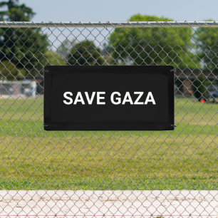Save Gaza black white custom text minimalist Banner