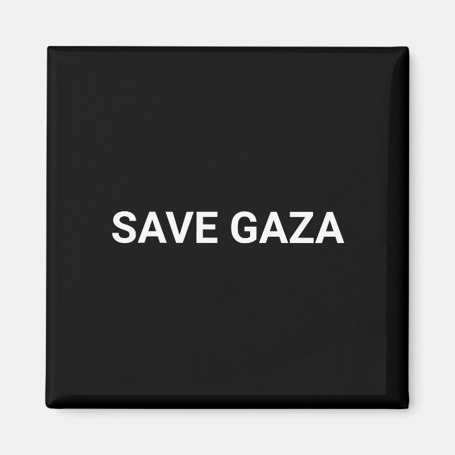 Save Gaza black white custom text minimalist Magnet (Front)