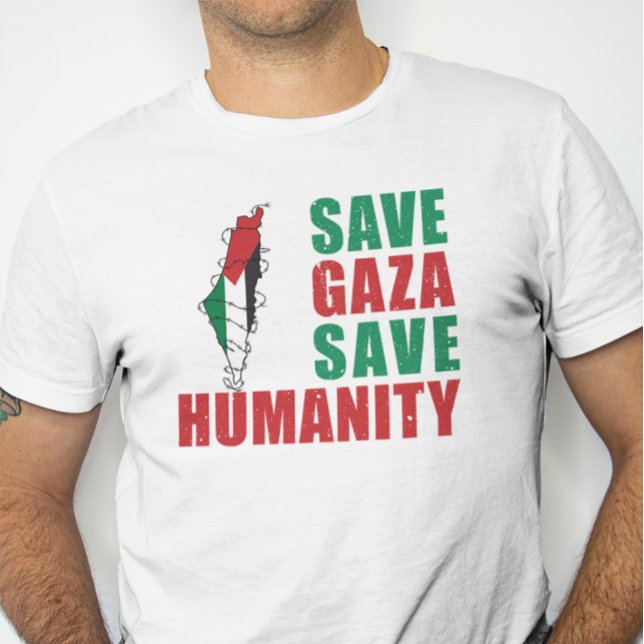 Save Gaza Save Humanity, Solidarity T-Shirt (Creator Uploaded)