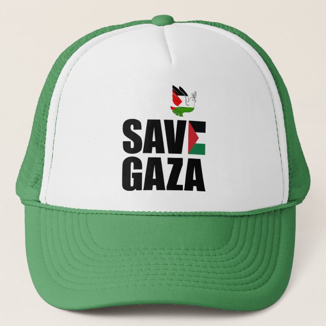 SAVE GAZA  TRUCKER HAT (Front)