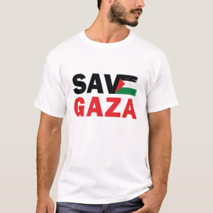 Save GAZA with Palestinian flag customised T-Shirt