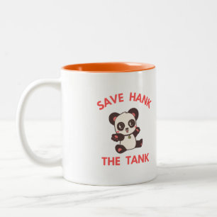 Save Hank The Tank Funny Two-Tone Coffee Mug