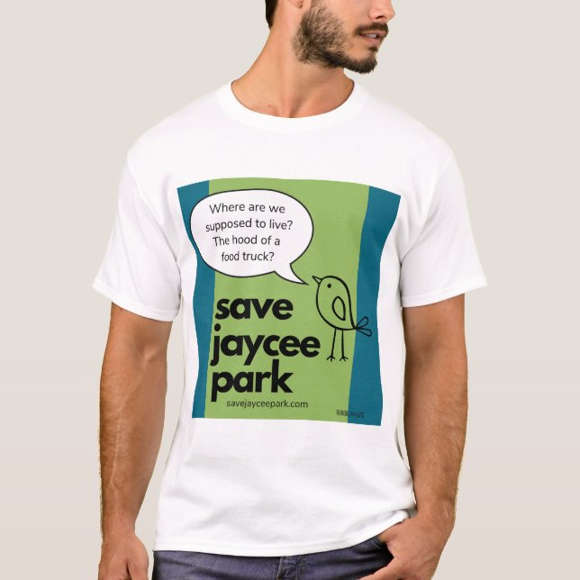 Save Jaycee Park Hood of a Food Truck by Rynski T-Shirt (Front)