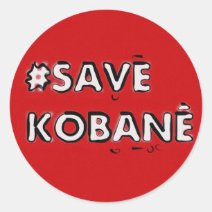 Save Kobani Classic Round Sticker