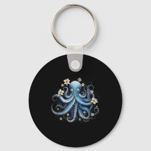 Save Kraken Blue Octopus Squid Sea Live Save Ocean Key Ring