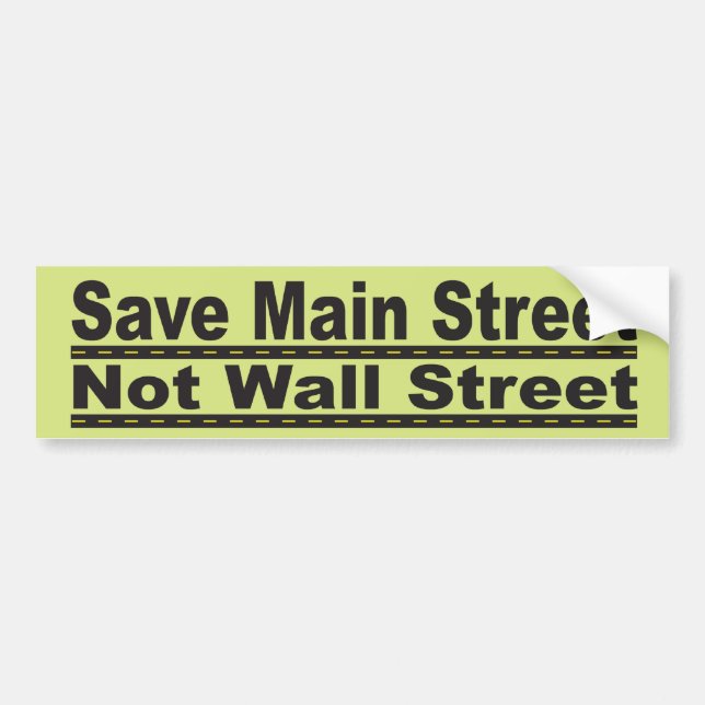 Save Main Street Bumper Sticker (Front)