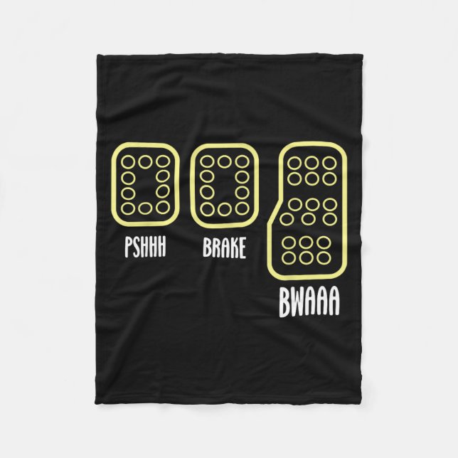 Save Manual Pedal Shift Diagram Car Racing Funny Q Fleece Blanket (Front)