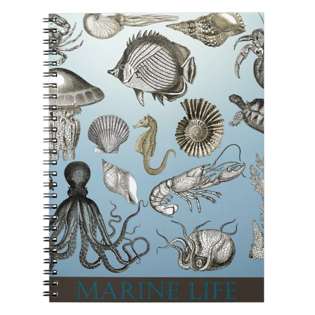 Save Marine Life! Spiral Notebook (Front)