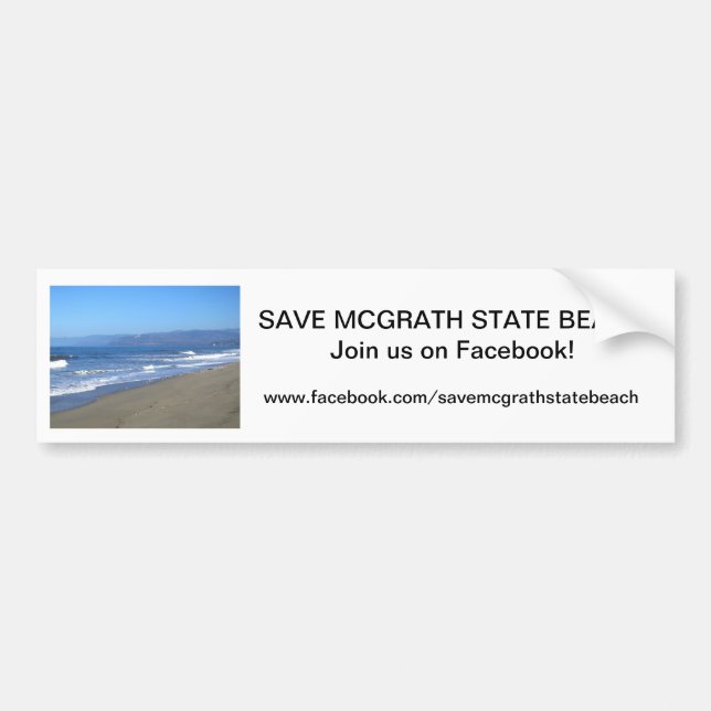 Save McGrath SB Bumper Sticker 3 (Front)