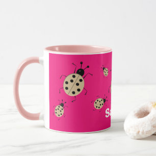 Save me! Cute colourful ladybugs,personalised Mug