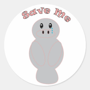 Save Me Manatee Sticker