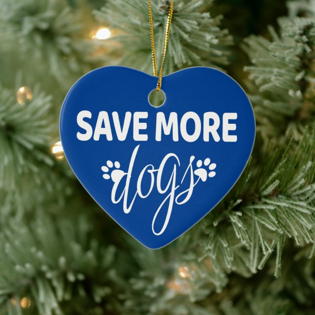 Save More Dogs - Dog Rescue       Ceramic Tree Decoration (Tree)