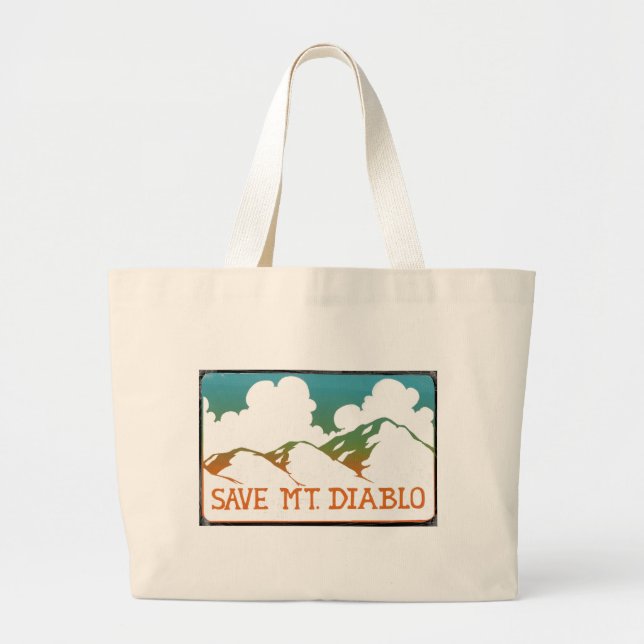 Save Mount Diablo Vintage Logo Tote (Front)