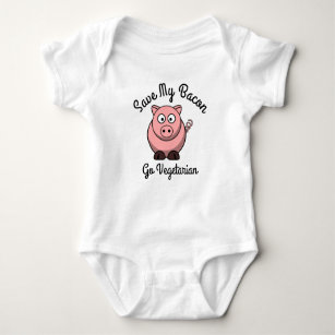 Save My Bacon Go Vegetarian Baby Bodysuit