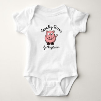 Save My Bacon Go Vegetarian Baby Bodysuit