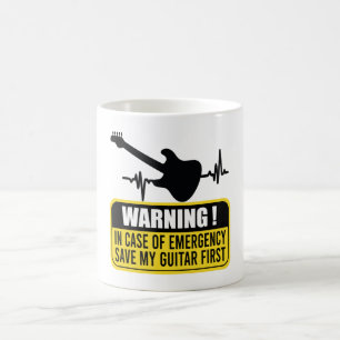 Save My Guitar First - Funny Guitarist Gift Coffee Mug
