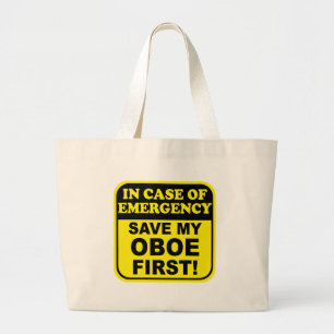 Save My Oboe Large Tote Bag