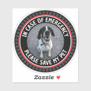SAVE MY PET Safety Alert Custom Photo Modern 