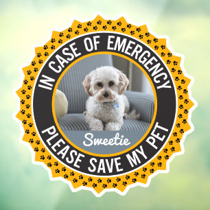 Save My Pet Safety Alert Name Photo Custom Colour