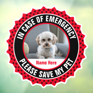 Save My Pet Safety Alert Name Photo Custom Colour