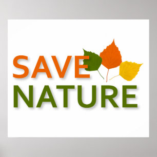 Save nature poster